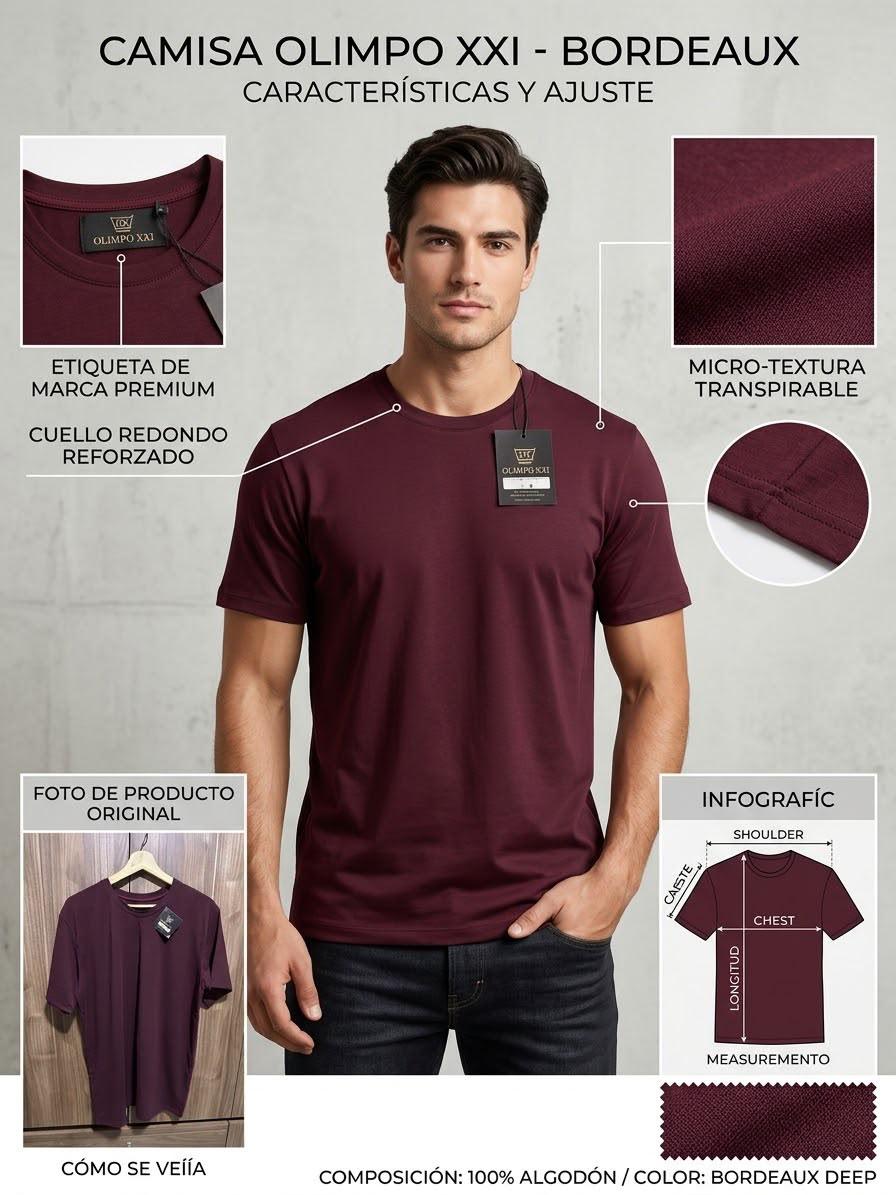 Camisa Básica Olimpo XXI - Bordeaux - Imagen 2